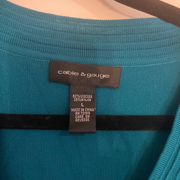 Teal V-Neck Women's Top - Picture 2 of 4